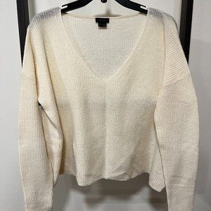 Theory Wool Wide V-Neck Sweater